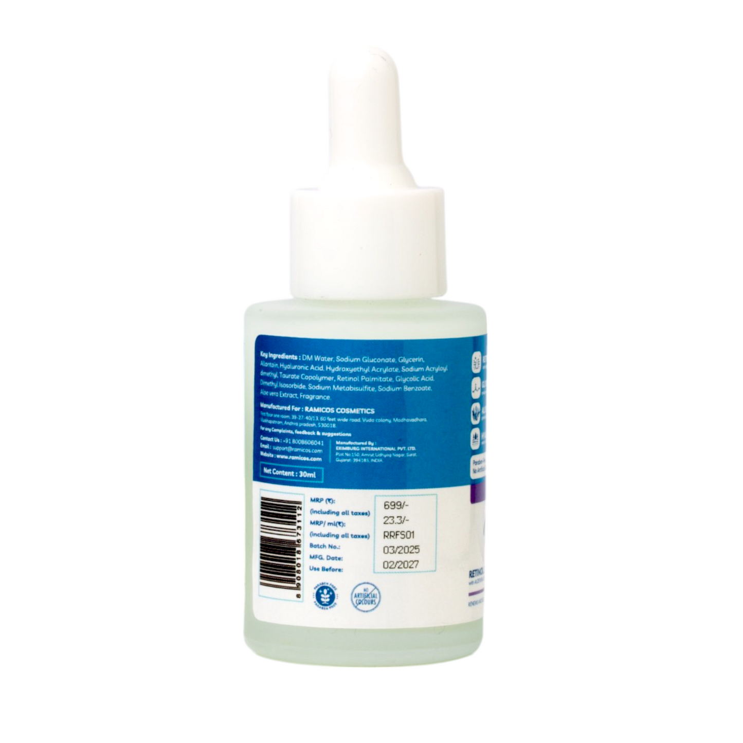 RETINOL FACE SERUM - from Ramicos by Dr. Ramya - 30 ml.
