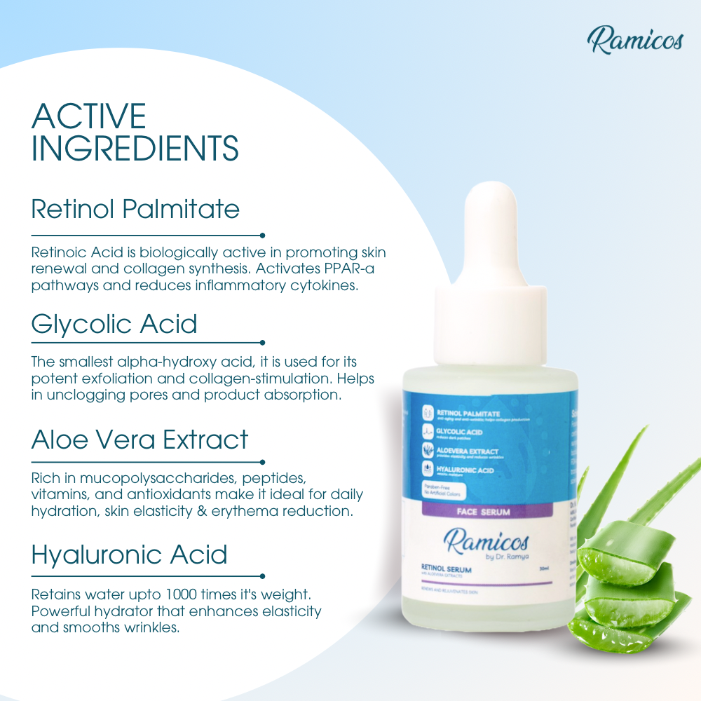 RETINOL FACE SERUM - from Ramicos by Dr. Ramya - 30 ml.