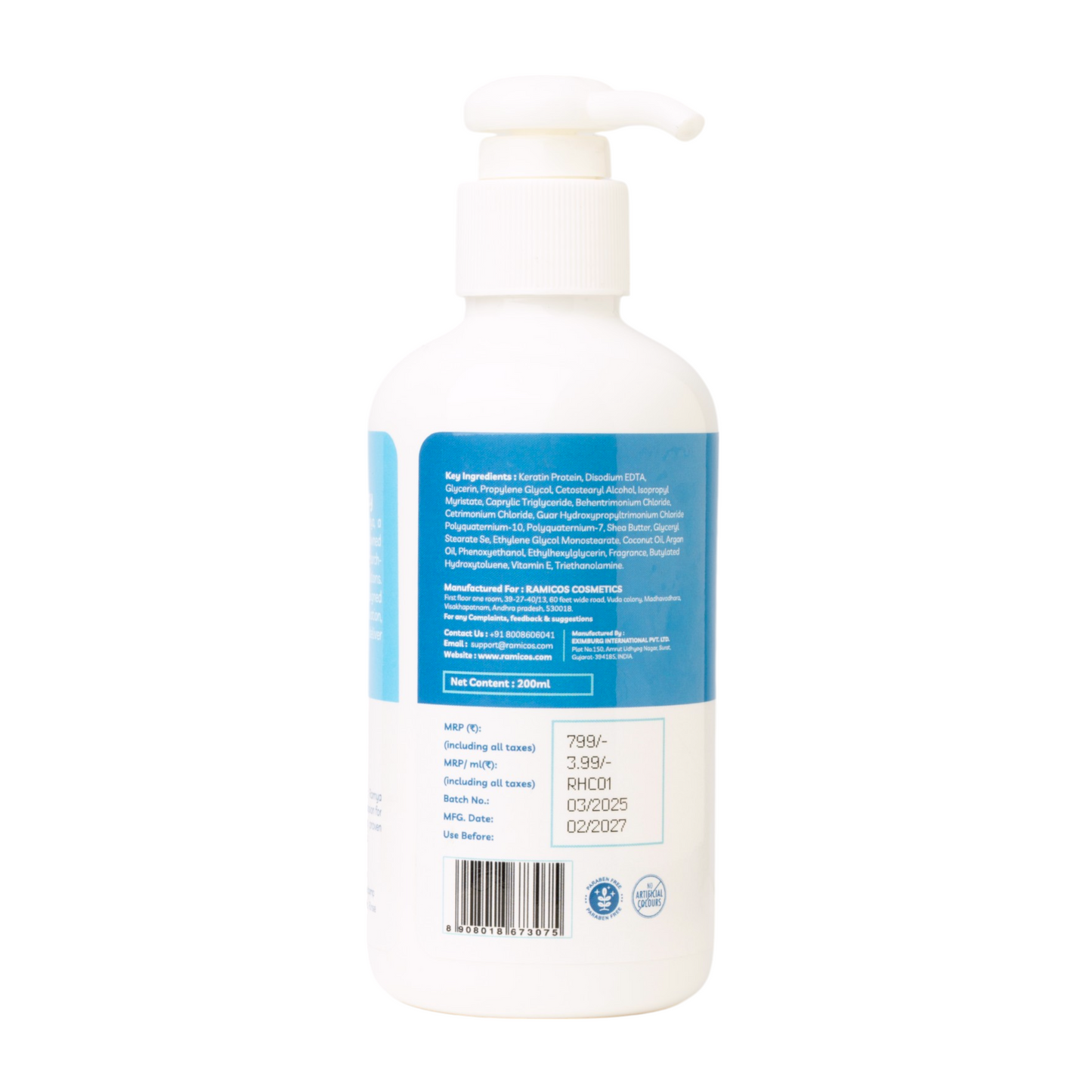 KERATIN HAIR CONDITIONER - from Ramicos by Dr.Ramya - 200 ml.