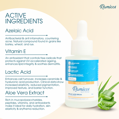 AZELAIC ACID FACE SERUM - from Ramicos by Dr. Ramya - 30 ml.